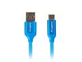 Kabel Lanberg Premium QC 3.0 CA-USBO-22CU-0010-BL (USB 2.0 typu A M - USB typu C M; 1m; kolor niebieski) - 1403085