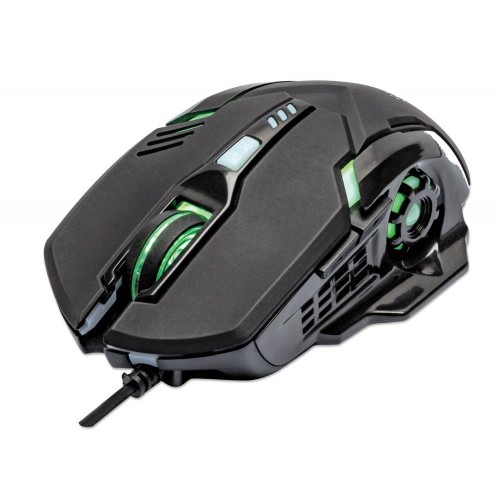 Mysz przewodowa Manhattan 3200dpi optyczna Gamingowa USB/LED - 1405078