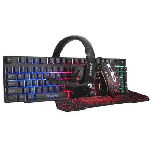 Zestaw przewodowy klawiatura + mysz + słuchawki + podkładka Marvo CM370 Gaming - 985119