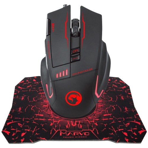Mysz przewodowa Marvo G909L LED + podkładka pod mysz - 985141
