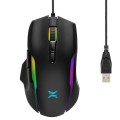 Mysz przewodowa NOXO Deviator Gaming, Sunplus 199, 800-6400 DPI, z podświetleniem RGB - 1405220