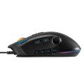 Mysz przewodowa NOXO Nightmare Gaming, Pixart 3325, 400-5000 DPI, z regulowaną wagą, podświetleniem RGB i pamięcią - 1405243