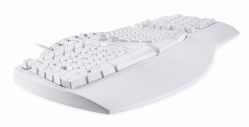 Klawiatura przewodowa Perixx PERIBOARD-512 Classic Ergonomic biała - 1405833
