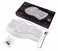 Klawiatura przewodowa Perixx PERIBOARD-512 Classic Ergonomic biała - 1405836
