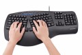 Klawiatura przewodowa Perixx PERIBOARD 312 Backlit, Podświetlana, Ergonomic, 2x hub USB, czarna - 1405838