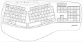 Klawiatura przewodowa Perixx PERIBOARD 312 Backlit, Podświetlana, Ergonomic, 2x hub USB, czarna - 1405841