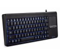 Klawiatura przewodowa Perixx PERIBOARD-315 podświetlana, touchpad, hub USB, czarna - 1405843
