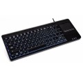 Klawiatura przewodowa Perixx PERIBOARD-315 podświetlana, touchpad, hub USB, czarna - 1405844