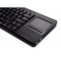 Klawiatura przewodowa Perixx PERIBOARD-315 podświetlana, touchpad, hub USB, czarna - 1405845