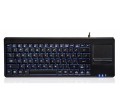 Klawiatura przewodowa Perixx PERIBOARD-315 podświetlana, touchpad, hub USB, czarna - 985233