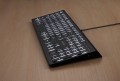 Klawiatura przewodowa Perixx PERIBOARD-324 podświetlana, scissor, ultra-flat, 2x hub USB, czarna - 1405853