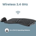 Zestaw bezprzewodowy klawiatura+mysz pionowa Perixx PERIDUO-606 C Ergonomic czarny silent - 1405876