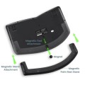 Zestaw bezprzewodowy klawiatura+mysz pionowa Perixx PERIDUO-606 C Ergonomic czarny silent - 1405875