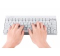 Zestaw bezprzewodowy klawiatura+mysz Perixx PERIDUO-712 Compact biały Mini - 1405894