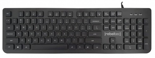 Klawiatura przewodowa Rebeltec SOLIDERO USB czarna - 1179724