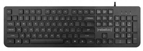 Klawiatura przewodowa Rebeltec SPIRO USB czarna - 1179725