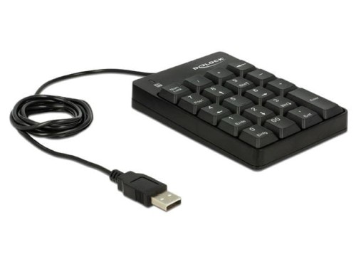 Klawiatura numeryczna Delock USB 19 klawiszy czarna - 698637