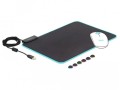 Podkładka pod mysz Delock RGB podświetlana czarna 350x260mm - 984642