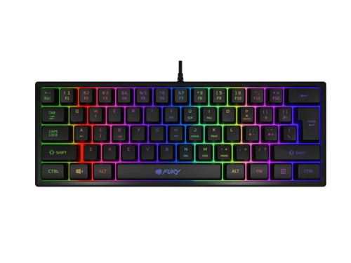 Klawiatura przewodowa Fury Tiger Gaming podświetlana czarna - 1029149