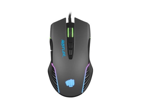 Mysz przewodowa Fury Hustler optyczna Gaming 6400 DPI czarna RGB - 1029603