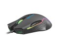Mysz przewodowa Fury Hustler optyczna Gaming 6400 DPI czarna RGB - 1029605