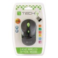 Mysz bezprzewodowa Techly 1600dpi optyczna czarno-zielona - 1406509