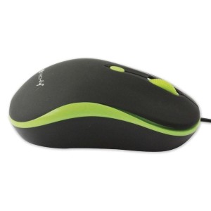 Mysz przewodowa Techly 1600dpi optyczna czarno-zielona
