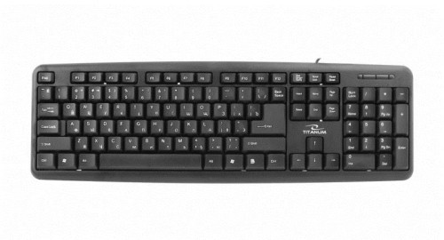 Klawiatura przewodowa Titanum TKR101 USB RUSSIAN czarna - 782358