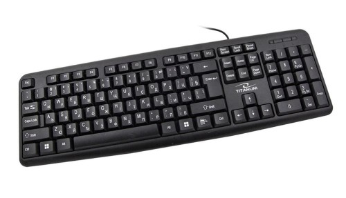 Klawiatura przewodowa Titanum TK101BG BULGARIAN USB czarna - 985412