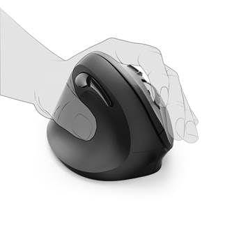 Mysz bezprzewodowa Hama EMW-500 ergonomiczna dla leworęcznych, czarna - 1404131