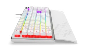 Klawiatura przewodowa Krux Frost Silver-White RGB Gaming White