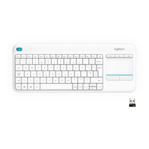 Klawiatura bezprzewodowa Logitech Wireless Touch Keyboard K400 Plus biała US