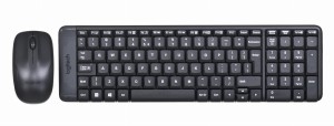 Zestaw bezprzewodowy klawiatura + mysz Logitech MK220 czarny