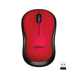 Mysz bezprzewodowa Logitech M220 Silent optyczna czerwona