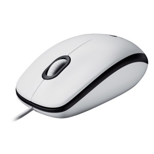 Mysz przewodowa Logitech M100 optyczna biało-czarna