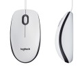 Mysz przewodowa Logitech M100 optyczna biało-czarna - 1066818