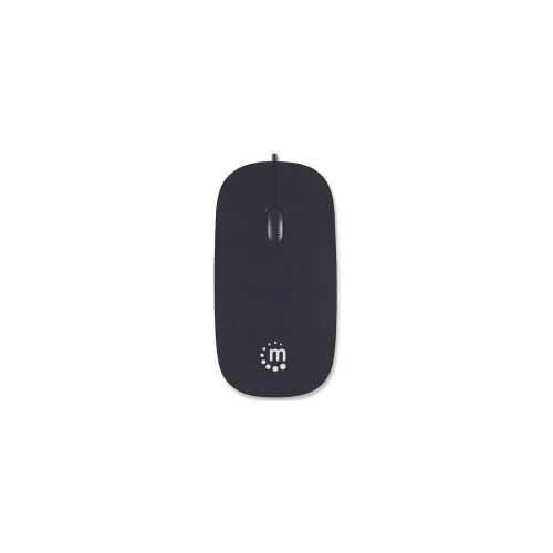 Mysz przewodowa Manhattan slim Optyczna 1000dpi czarna - 1405083