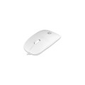 Mysz przewodowa Manhattan slim Optyczna 1000dpi biała - 1405091
