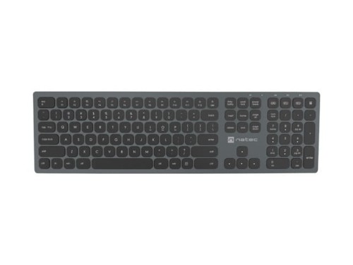 Klawiatura bezprzewodowa Natec Dolphin Slim Bluetooth + 2.4GHz, X-Scissors aluminium - 1066171