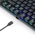 Klawiatura przewodowa Redragon K607 APS TKL Gaming czarny - 1406200