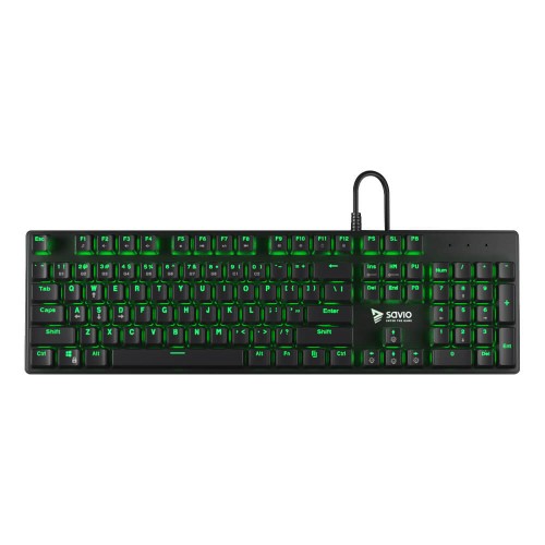 Klawiatura przewodowa SAVIO Tempest RX FULL Outemu BROWN, Gaming, mechaniczna, aluminiowa, podświetlana - 1066206