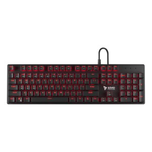 Klawiatura przewodowa SAVIO Tempest RX FULL Outemu RED, Gaming, mechaniczna, aluminiowa, podświetlana