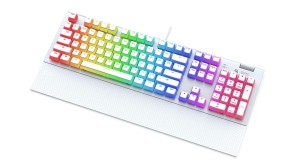 Klawiatura przewodowa SPC Gear GK650K Omnis Kailh Brown RGB Onyx White Pudding Edition biała