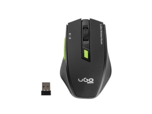 Mysz bezprzewodowa UGO MY-04 optyczna 1800 DPI czarna - 1406710