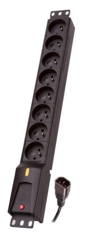 Listwa zasilająca Lestar LZRM 810 BW G-A K.:CZ 3M IEC320 (8 x UTE; 10 A; 1,5m; kolor czarny) - 1408771