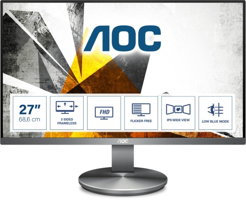 Monitor AOC I2790VQ/BT (27"; IPS/PLS; FullHD 1920x1080; DisplayPort, HDMI, VGA; kolor srebrny) - 921223