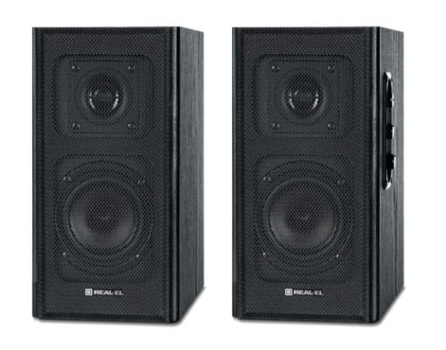 Zestaw kolumn głośnikowych REAL-EL S-250 (aktywne, 20W, black, 2szt) - 1064877