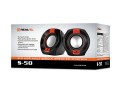 Głośniki REAL-EL S-50 (aktywne,6W, black/red) - 1065126