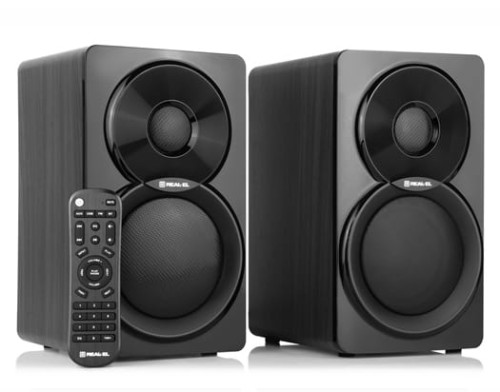 Zestaw kolumn głośnikowych REAL-EL S-450 (aktywne, 46W, black, 2szt) - 1064962