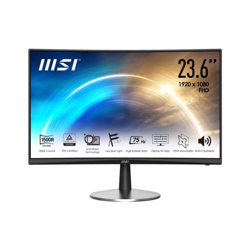 MONITOR LED MSI 23,8" PRO MP242C  VA FullHD HDMI/D-SUB BLACK 75Hz 5ms Curve Speakers - 1209357